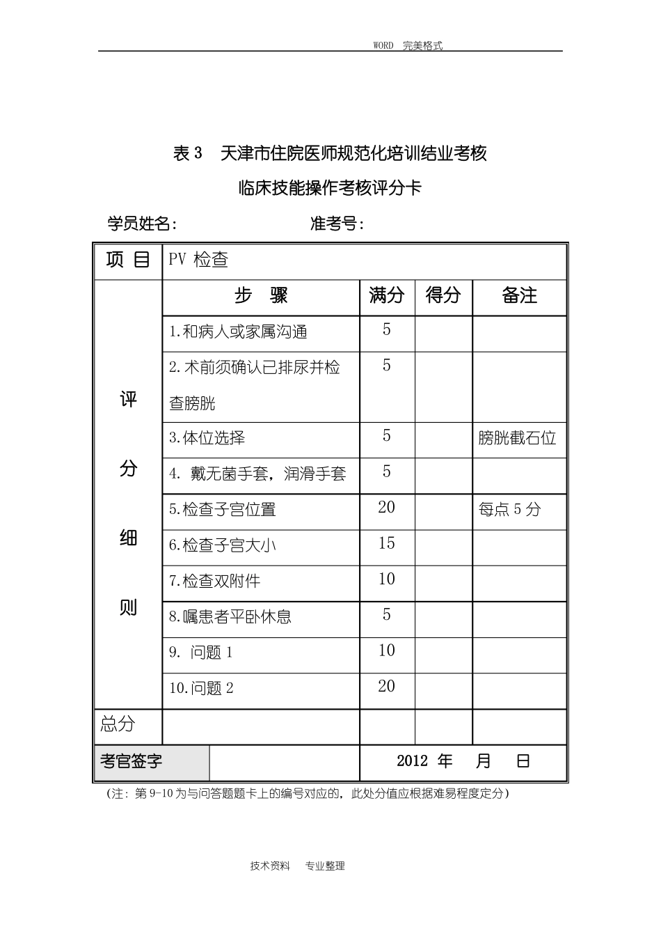 妇科规培临床技能考试_第3页