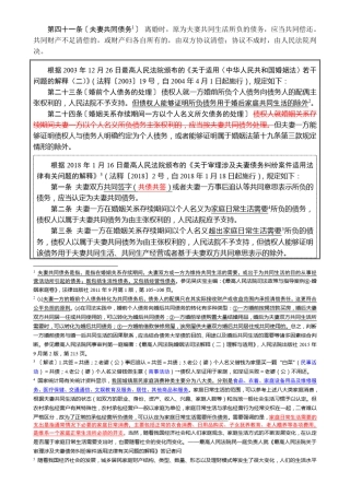 婚姻法第四十一条〔夫妻共同债务〕释义