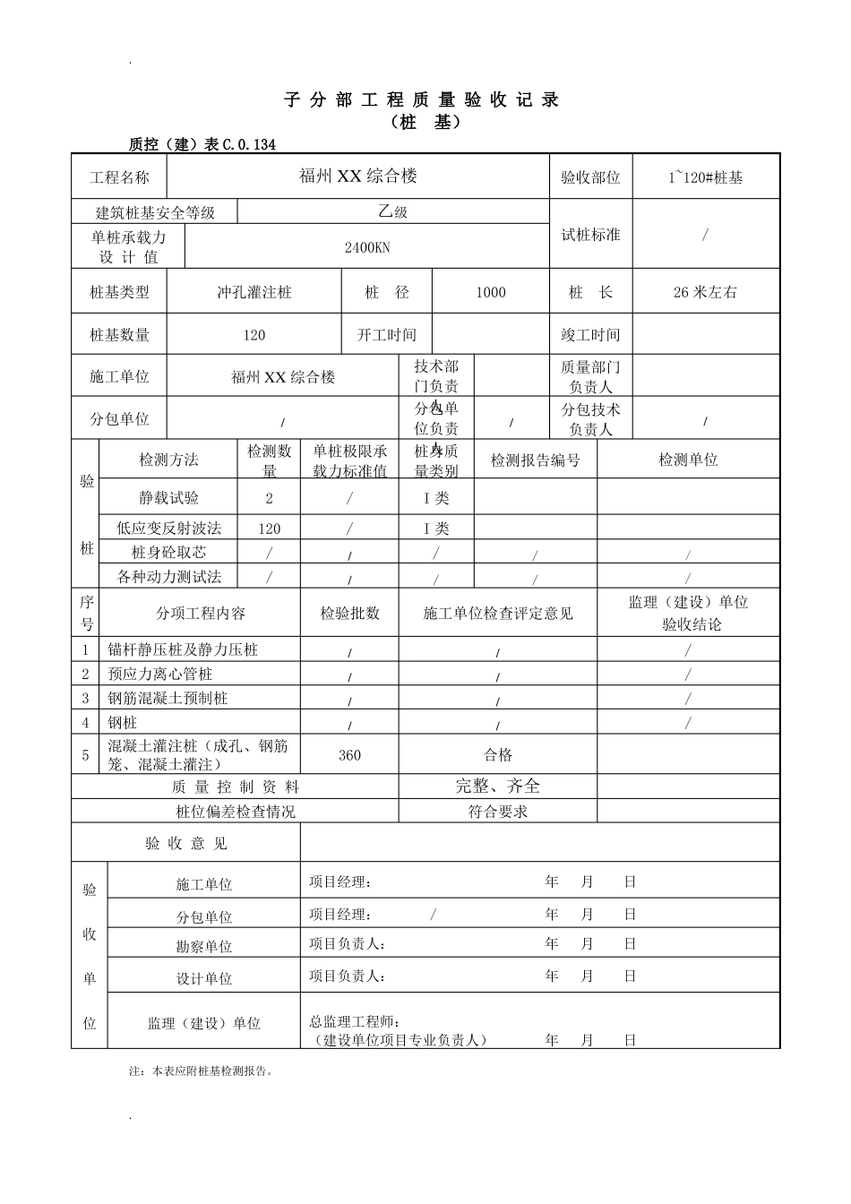 子分部工程质量验收记录全套专业_第2页