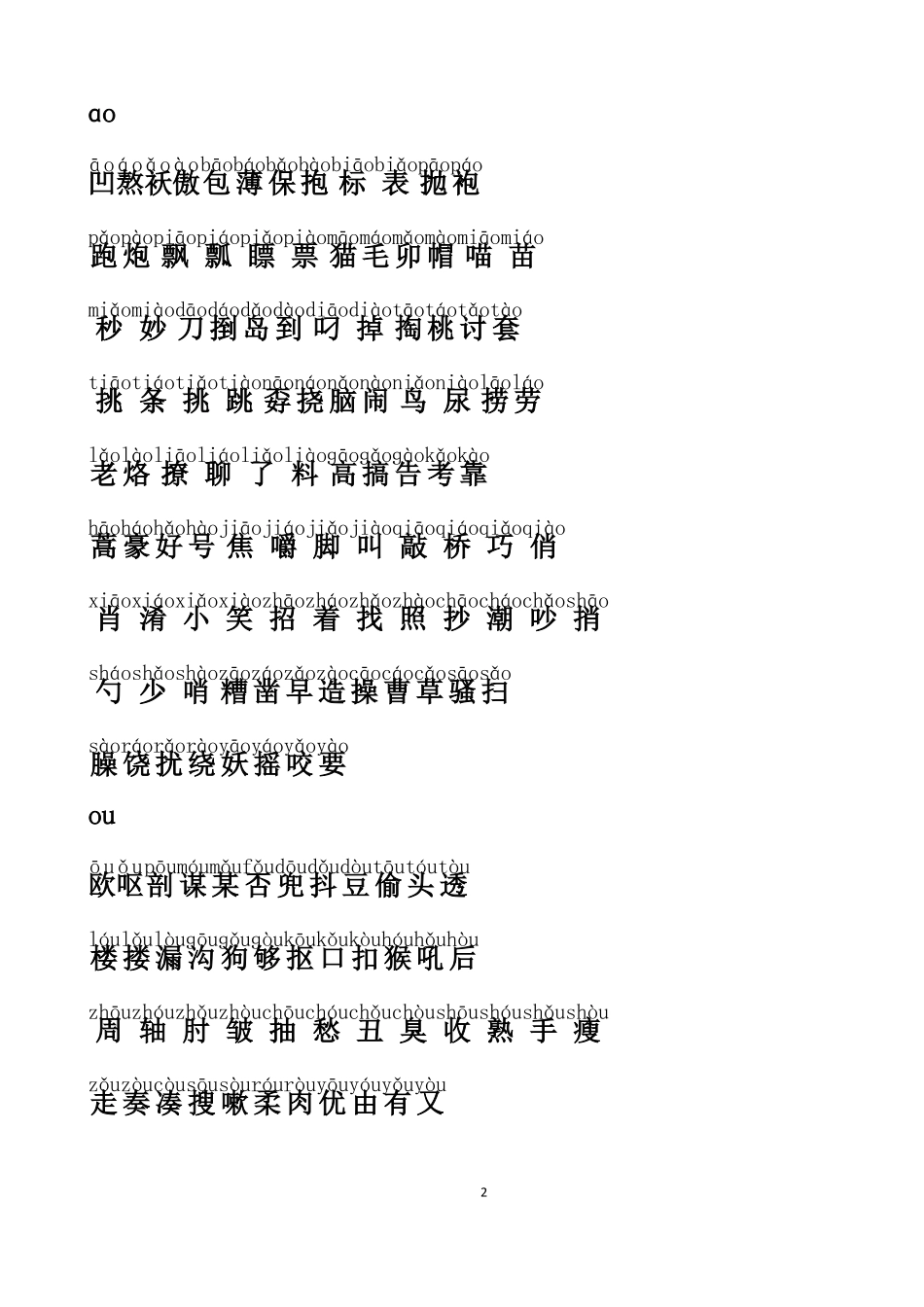 学前拼音汉字大全_第2页