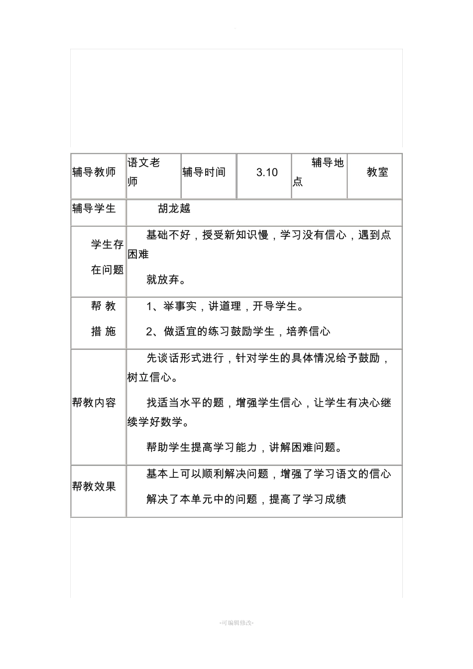 学困生辅导记录辅导教师_第2页