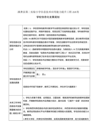 学校信息化发展规划模板-打印