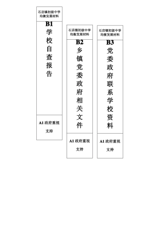 学校均衡发展档案盒标签模板
