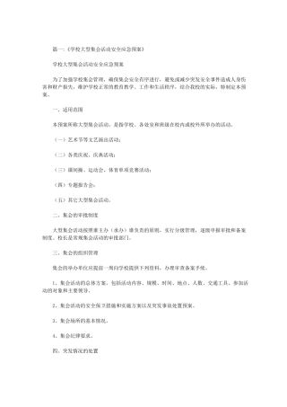 学校大型活动安全方案