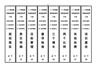 学校档案盒侧面标签