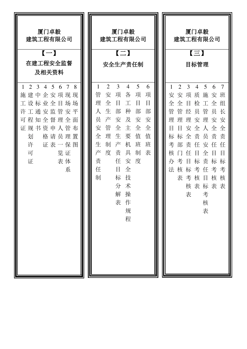 安全内业资料标签_第1页