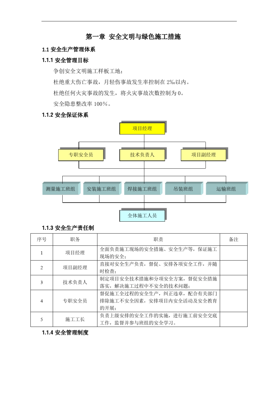 安全文明与绿色施工措施_第1页