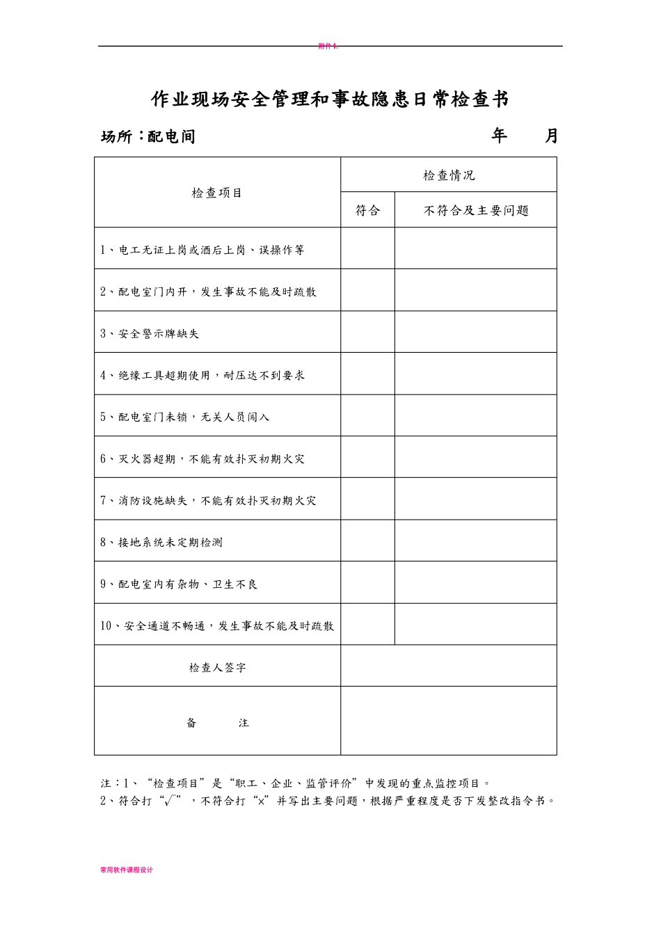 安全生产事故隐患排查表_第1页