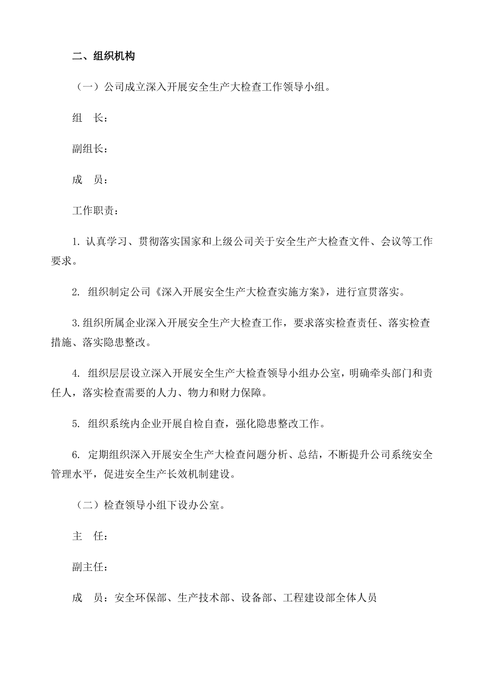 安全生产大检查方案_第2页