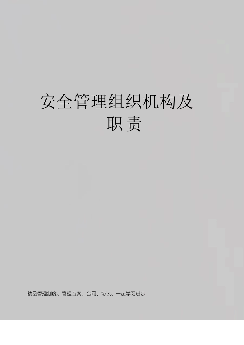 安全管理组织机构及职责_第1页
