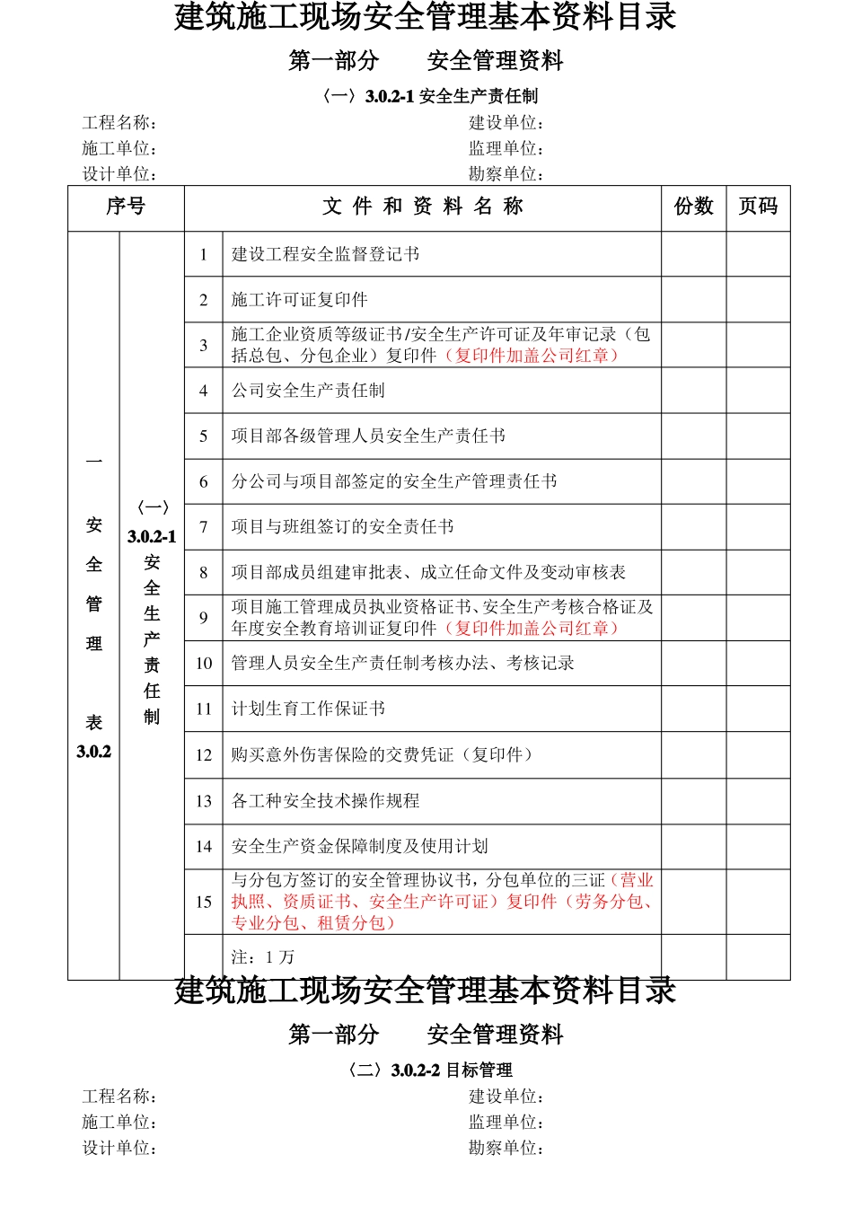 安全管理资料目录_第1页
