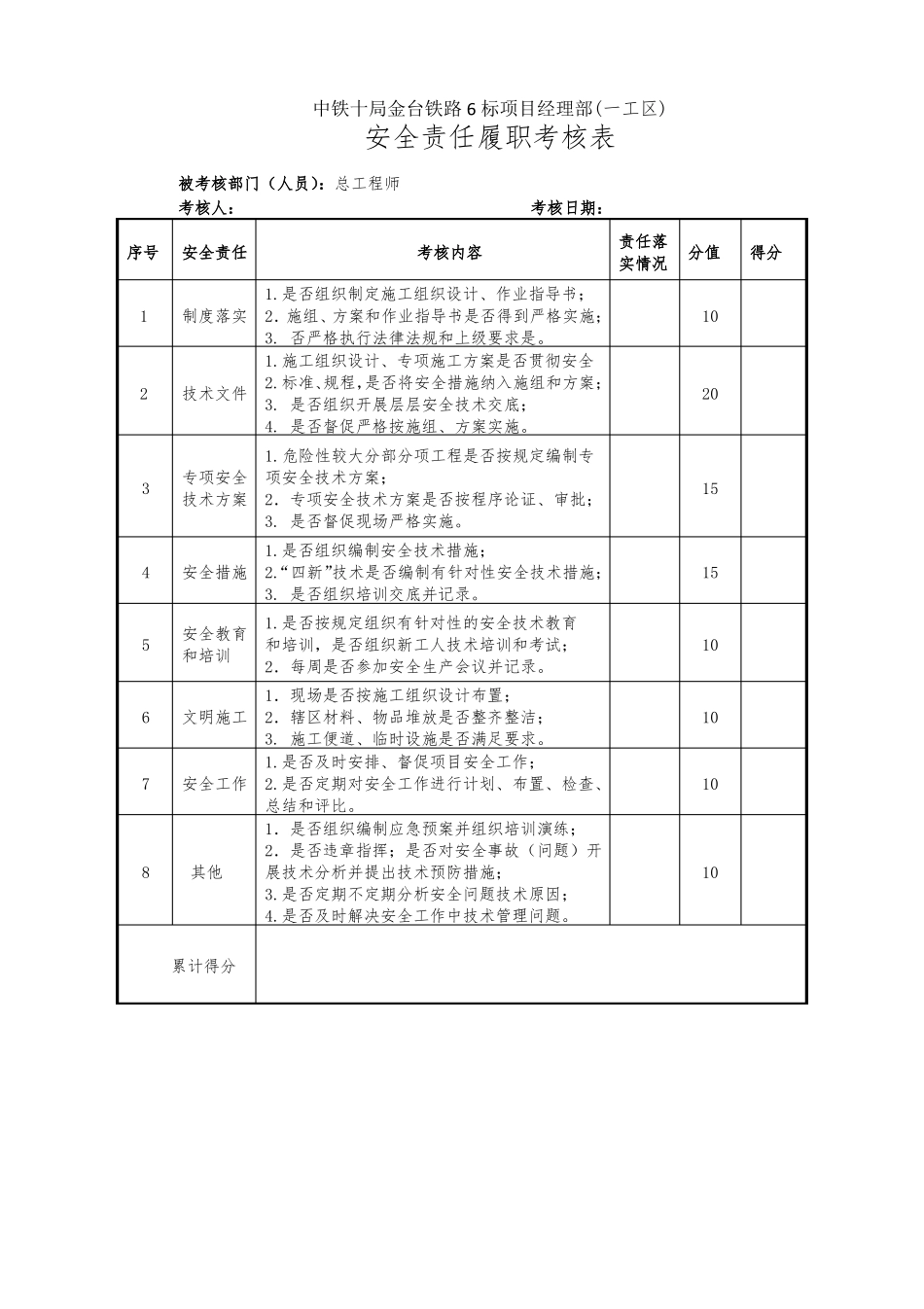 安全质量考核表_第2页