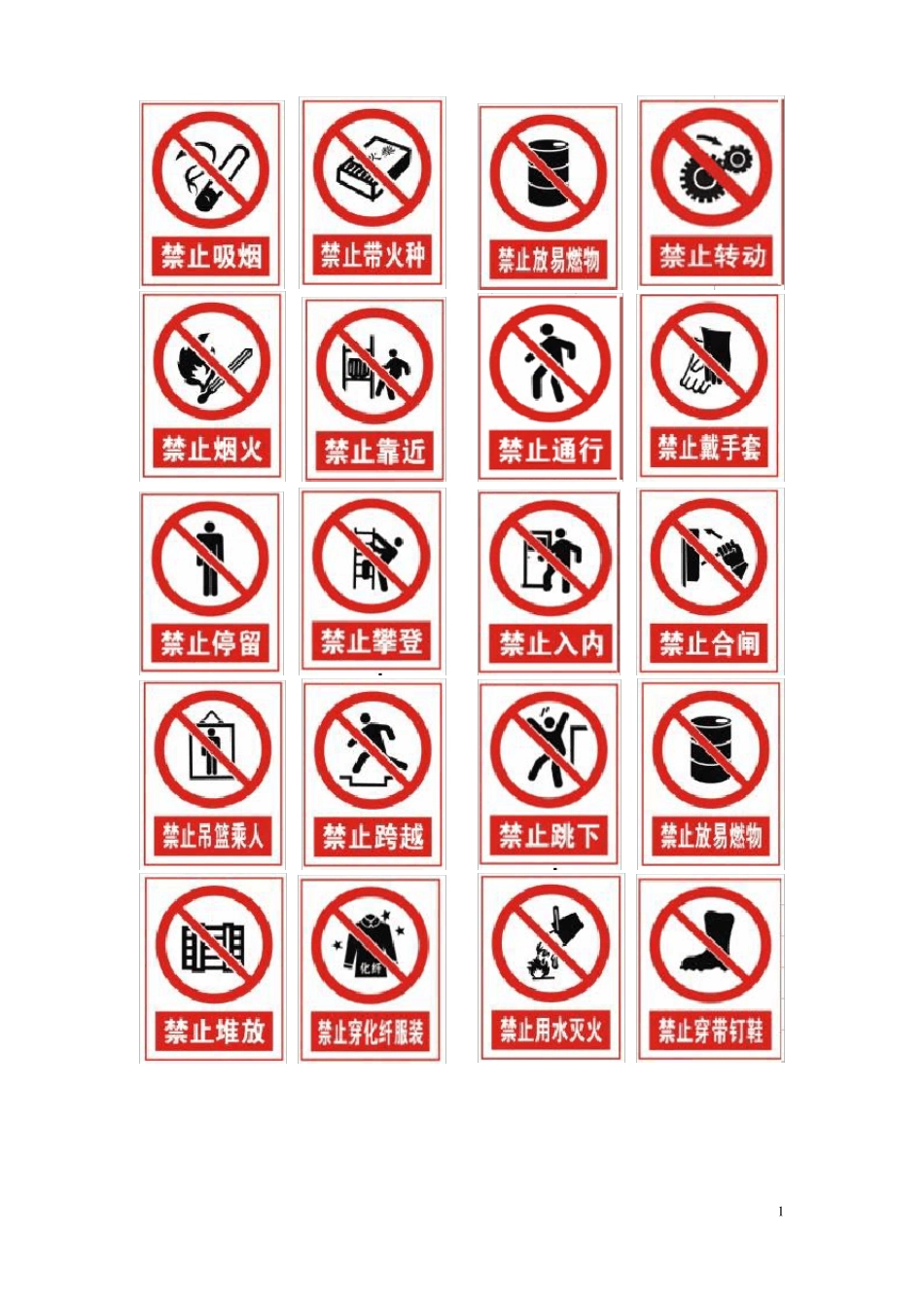 安全防护标志大全_第1页