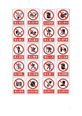 安全防护标志大全