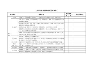 安全防护设施专项安全检查记录项目部