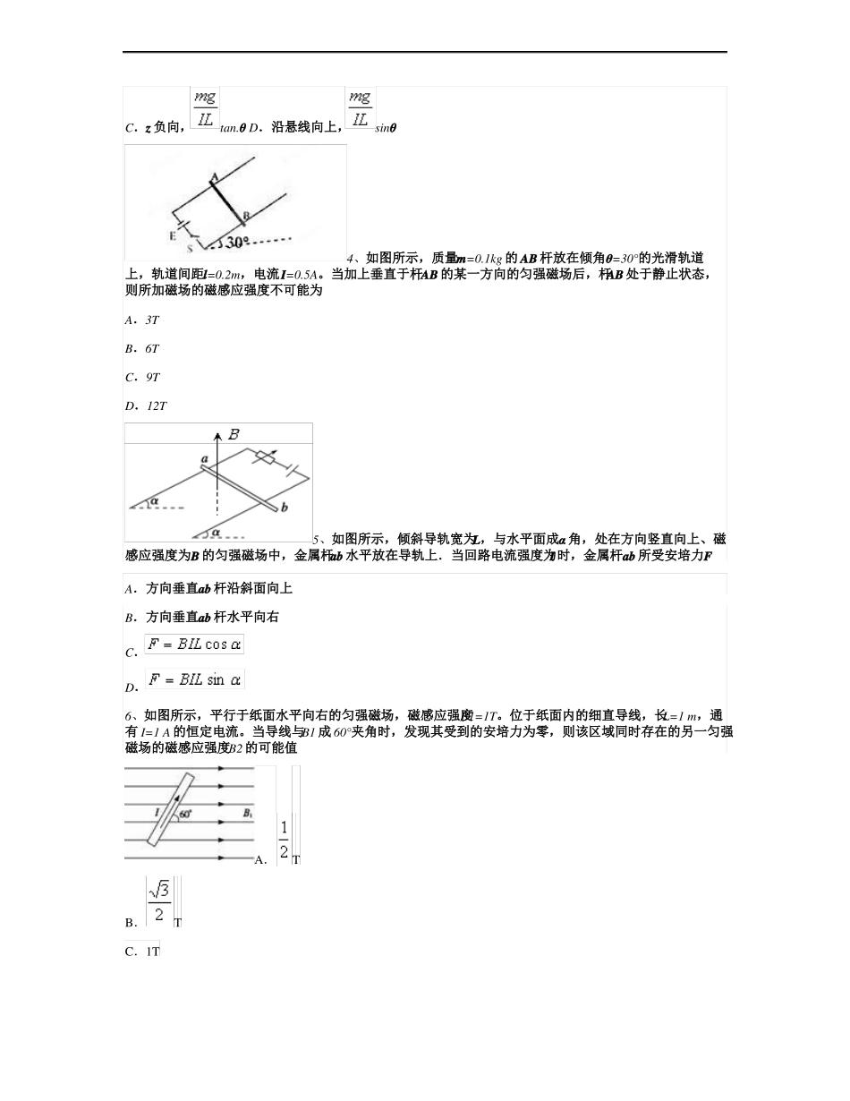 安培力通电导体在磁场中受力_第2页