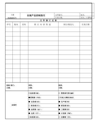 安规产品控制程序