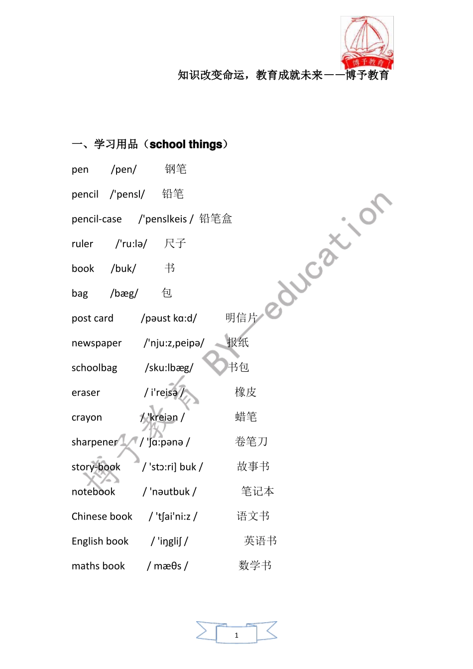 完整基础英语单词分类大全,推荐文档_第1页