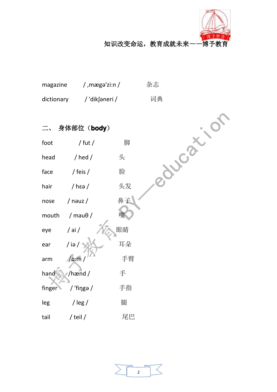 完整基础英语单词分类大全,推荐文档_第2页