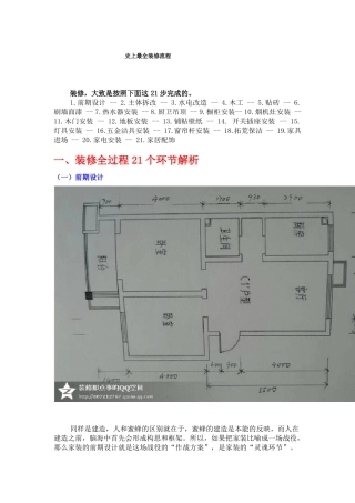 完整版史上最全装修流程