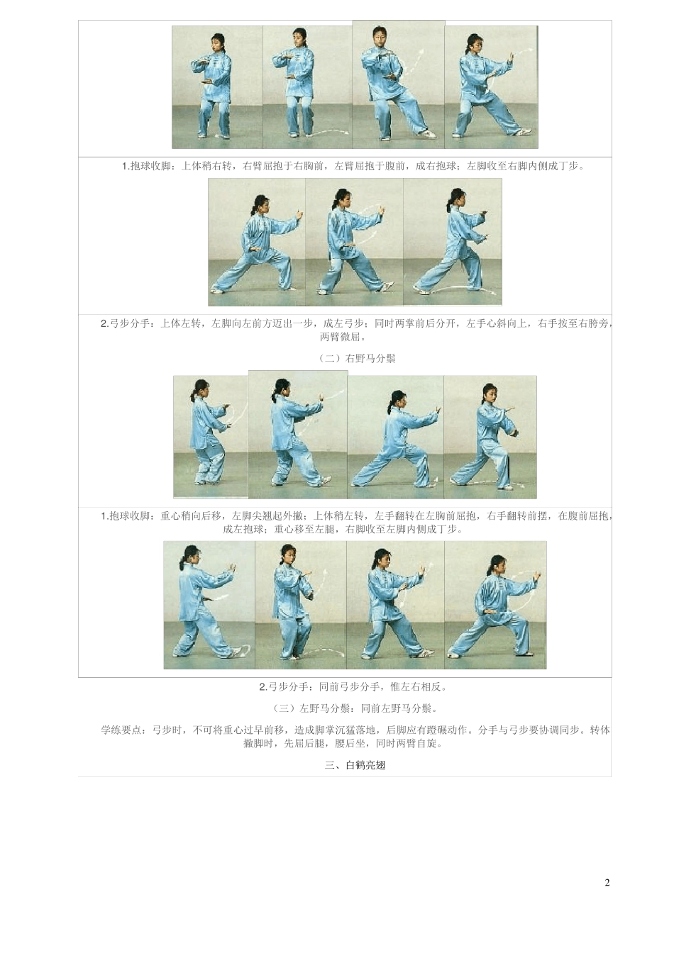 完整版最全24式简化太极拳动作图解_第2页