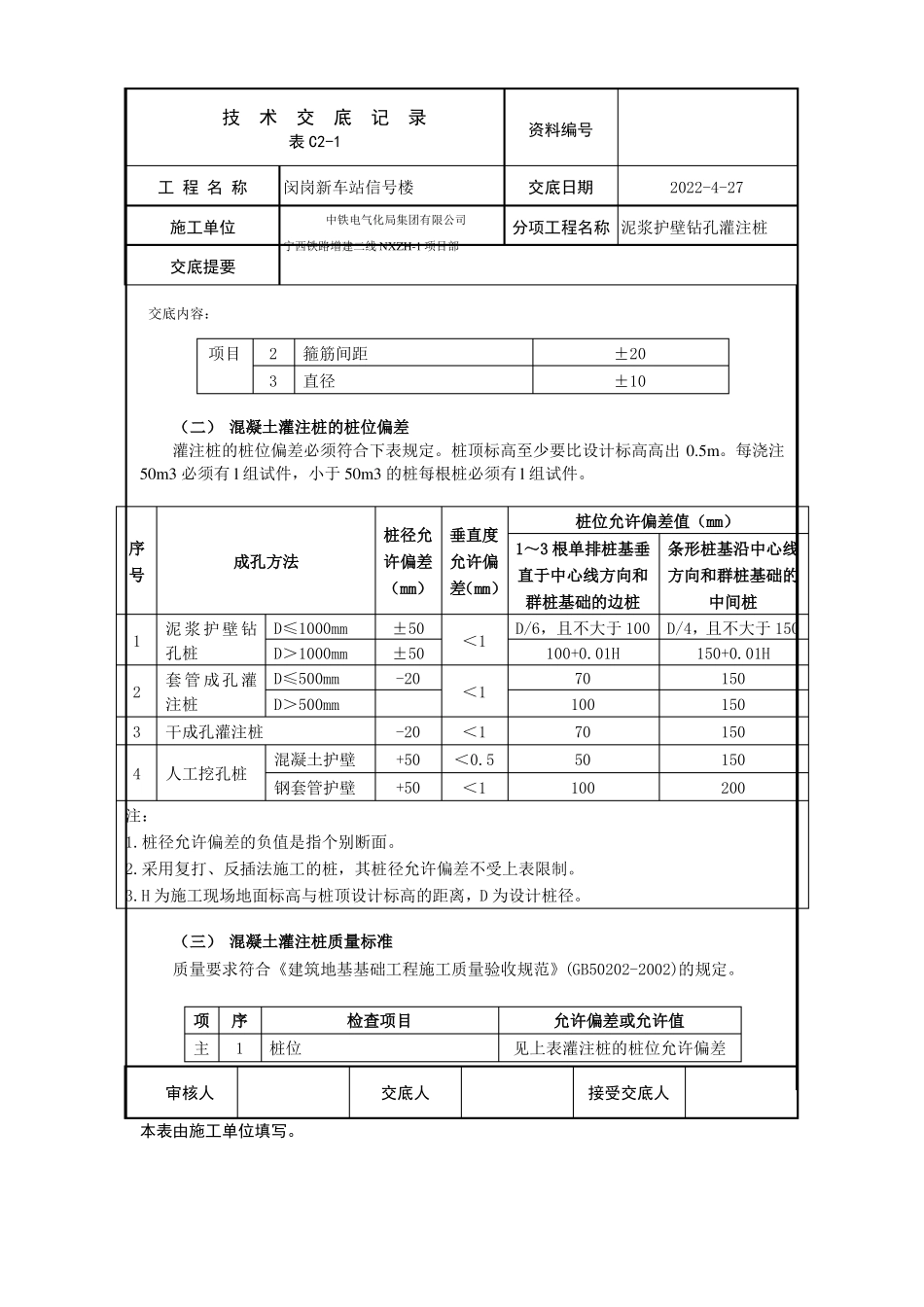 完整版泥浆护壁钻孔灌注桩技术交底_第2页