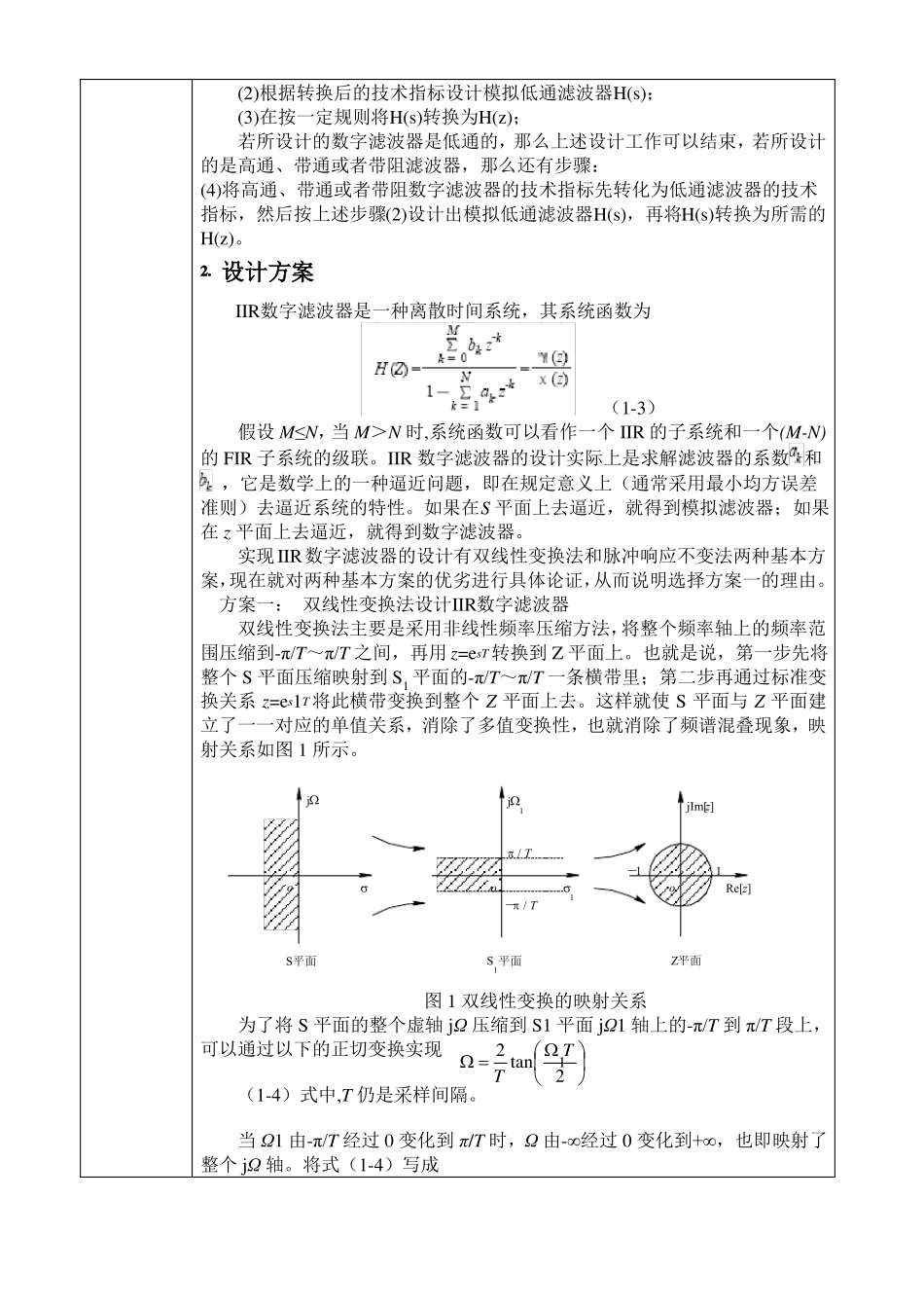 完整版用双线性变换法设计IIR数字低通滤波器课程设计_第3页