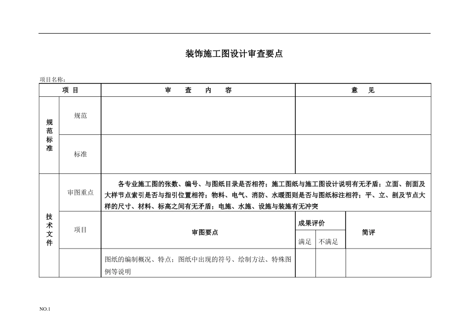 完整版装饰施工图审查要点_第1页