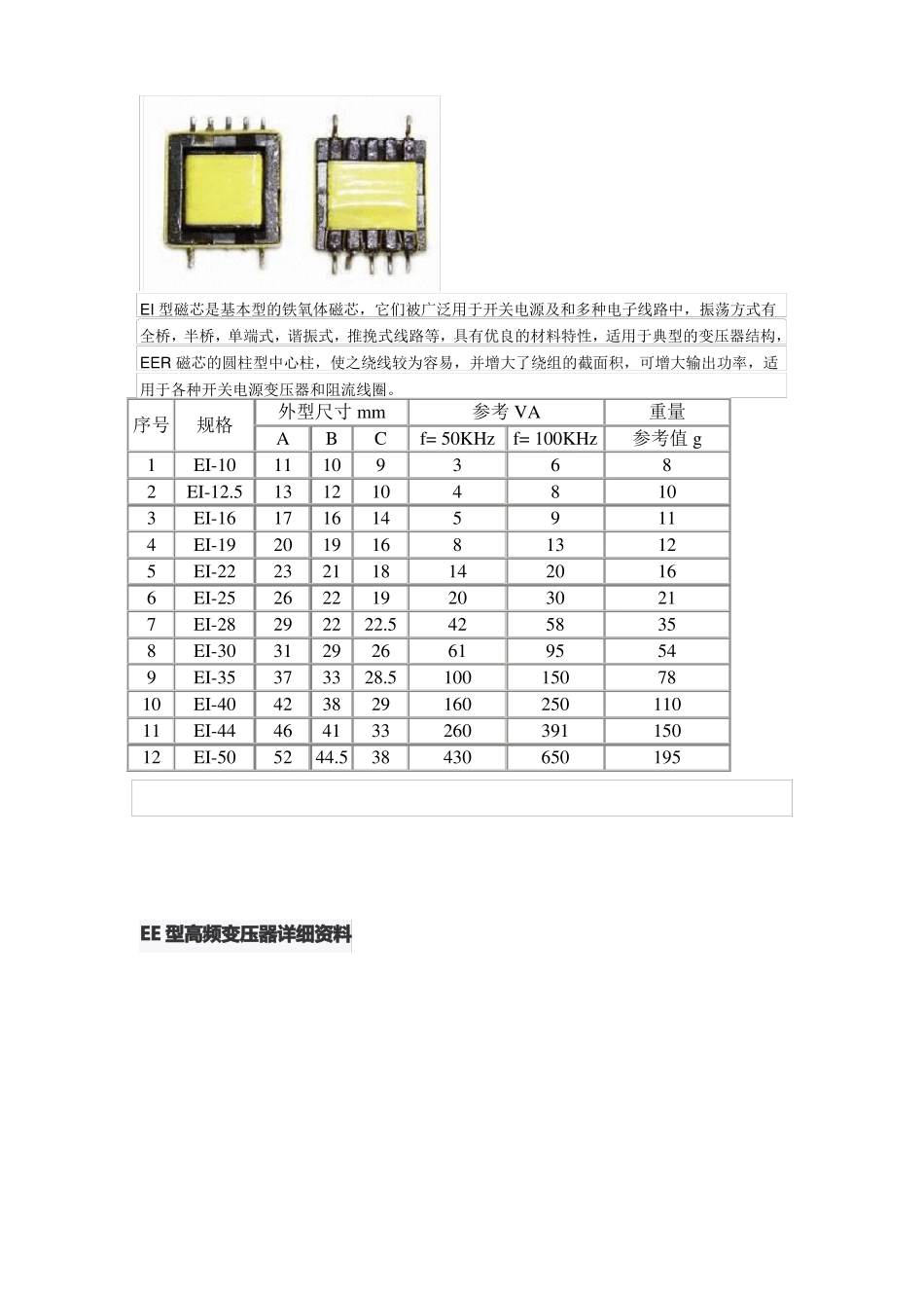 完整版高频变压器大全_第3页
