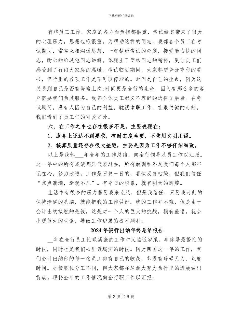 2024年银行出纳年终总结_第3页