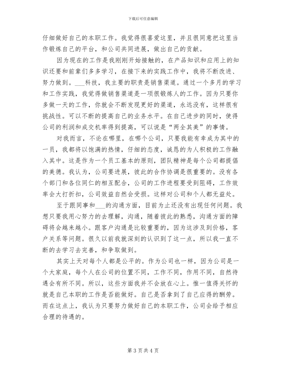 2024年销售员试用期转正工作小结_第3页