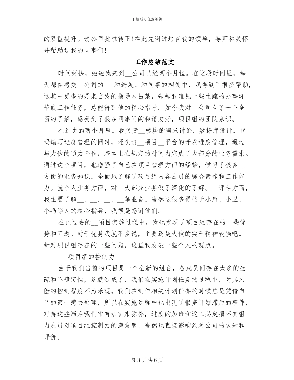 2024年销售员试用期转正工作总结范本_第3页