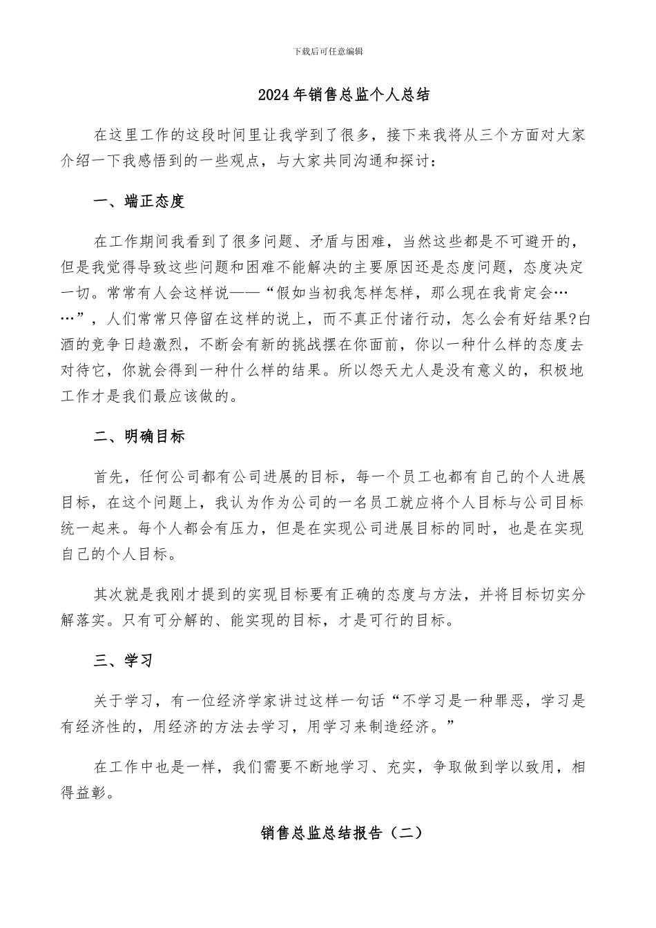 2024年销售总监个人总结_第1页