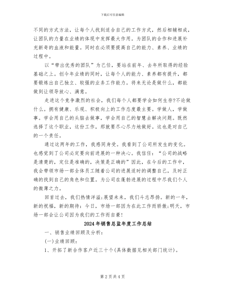 2024年销售总监年度个人总结_第2页