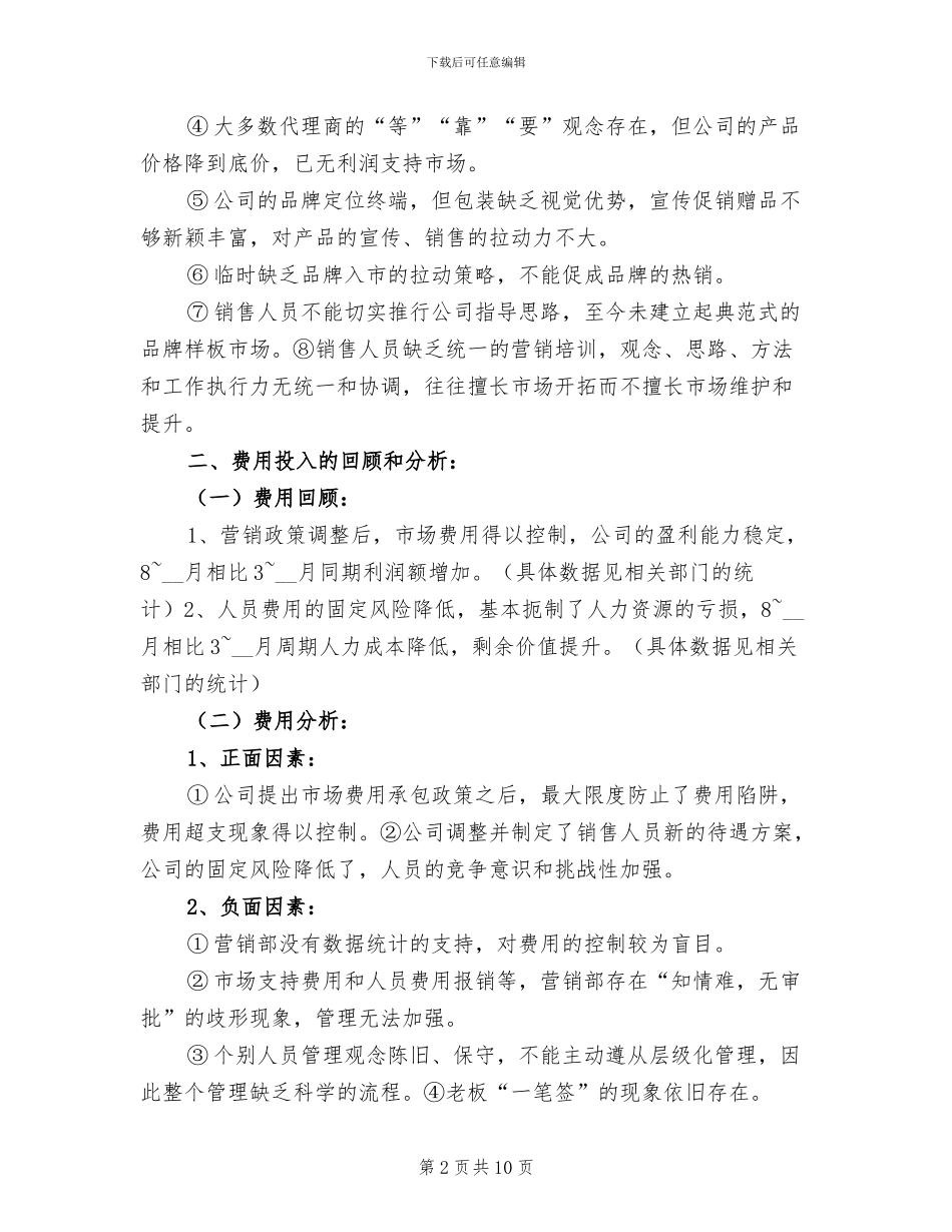 2024年销售总监的年度个人工作总结优秀_第2页