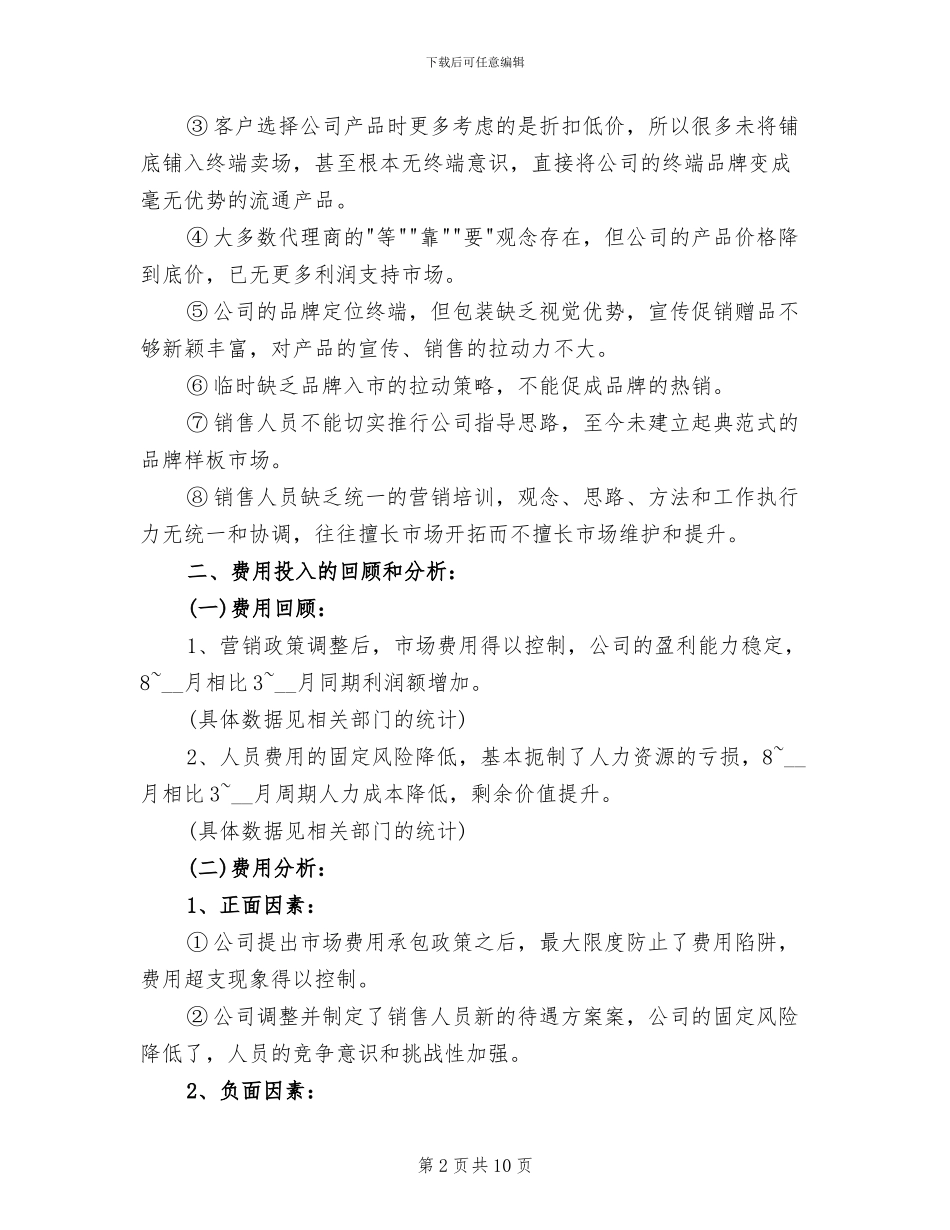 2024年销售总监年终工作总结报告_第2页