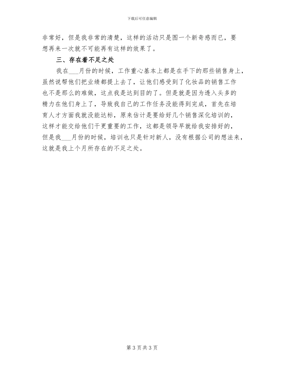 2024年销售经理3月工作总结_第3页