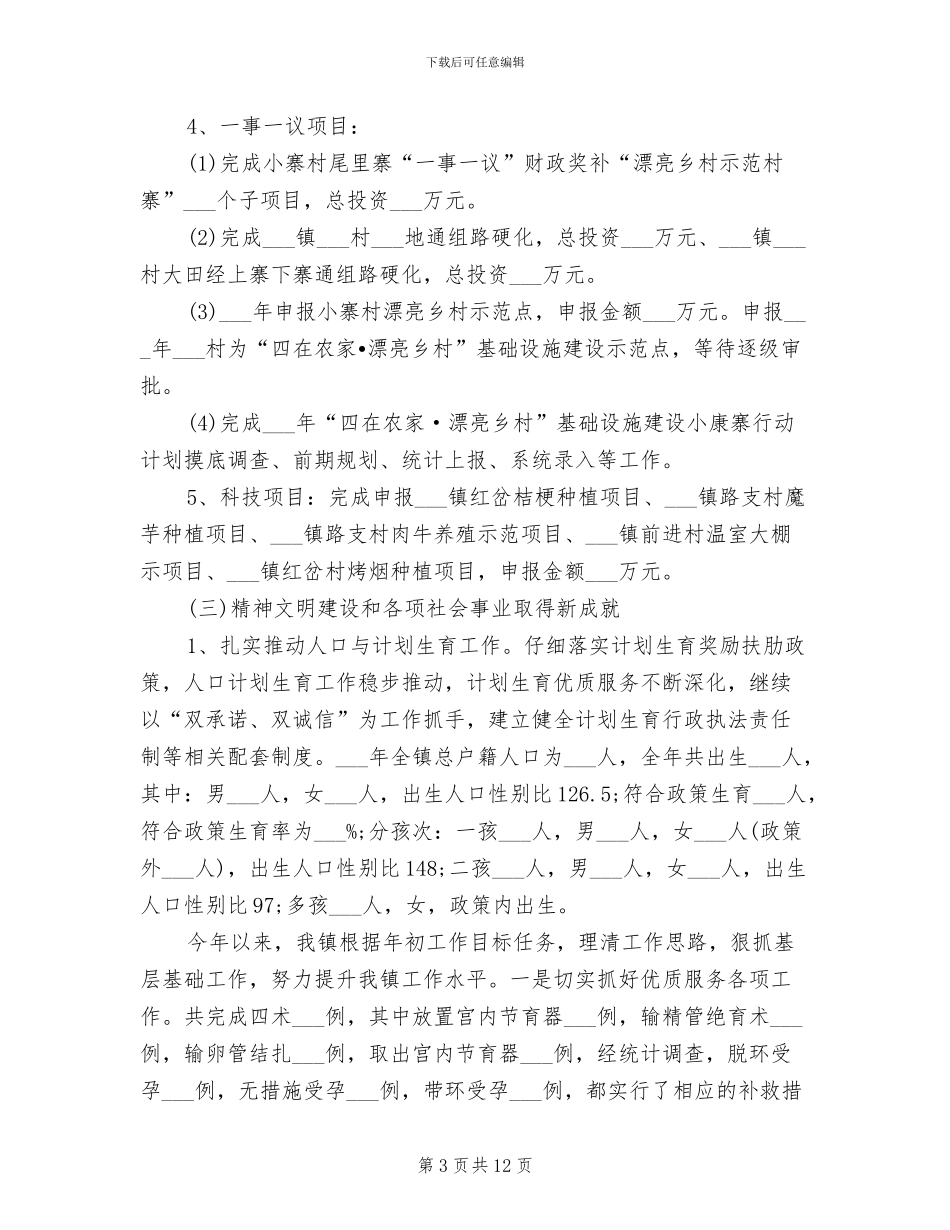 2024年镇人民政府工作总结_第3页