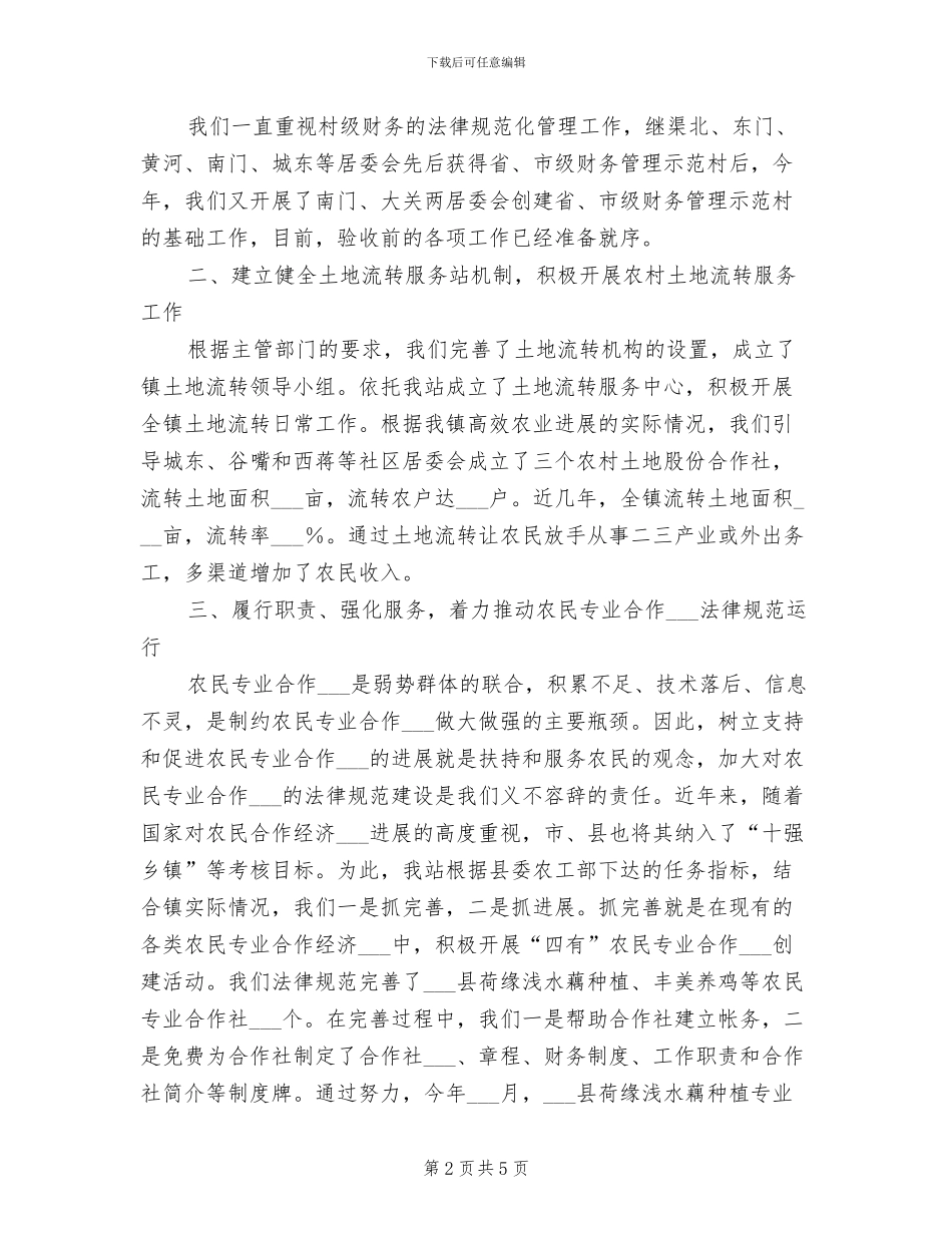 2024年镇农经站总结和计划_第2页