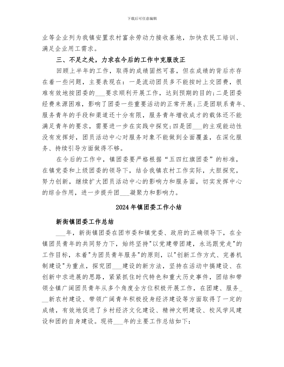 2024年镇团委工作半年总结_第3页