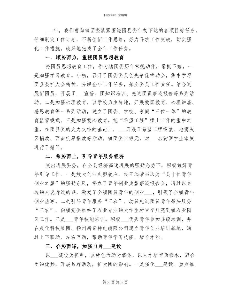 2024年镇团委工作总结_第3页