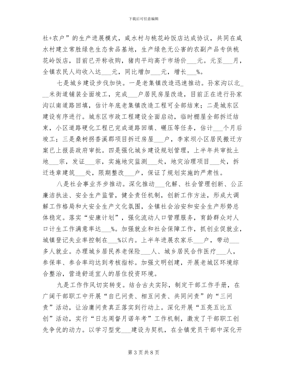 2024年镇委半年建设总结汇报_第3页