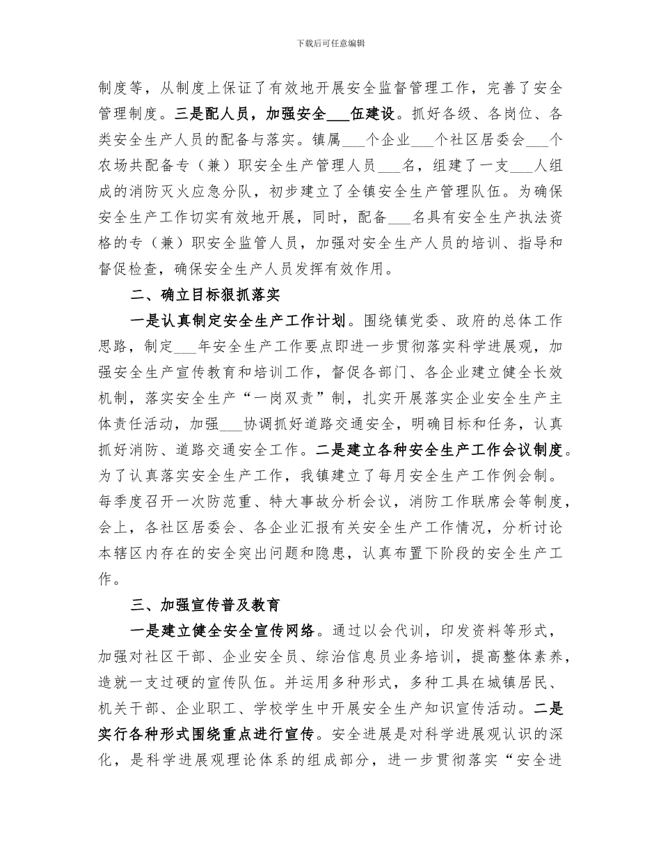 2024年镇政府安全生产工作总结_第2页