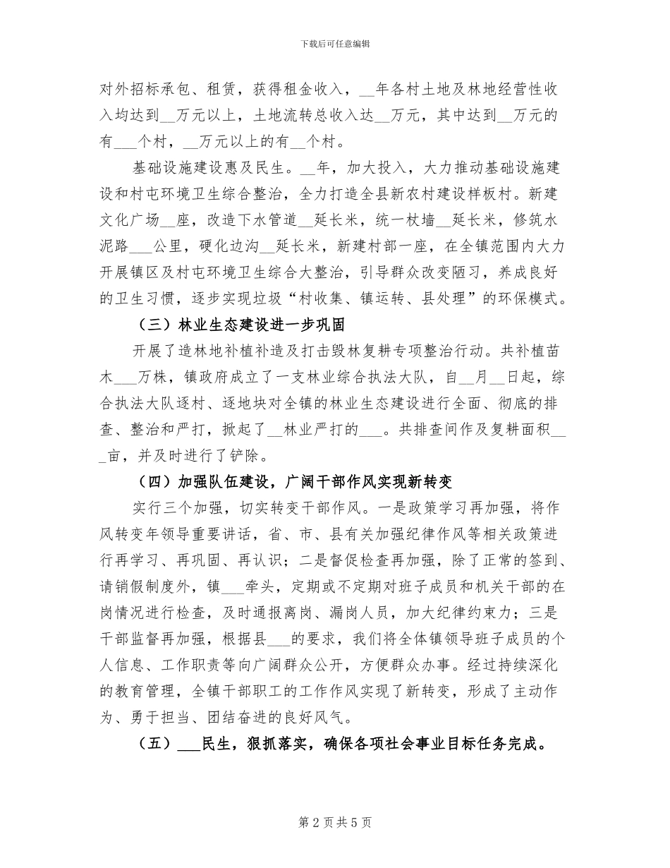 2024年镇政府年工作总结及年工作要点_第2页