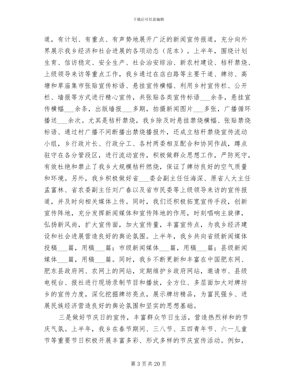 2024年镇村目标宣传工作总结_第3页