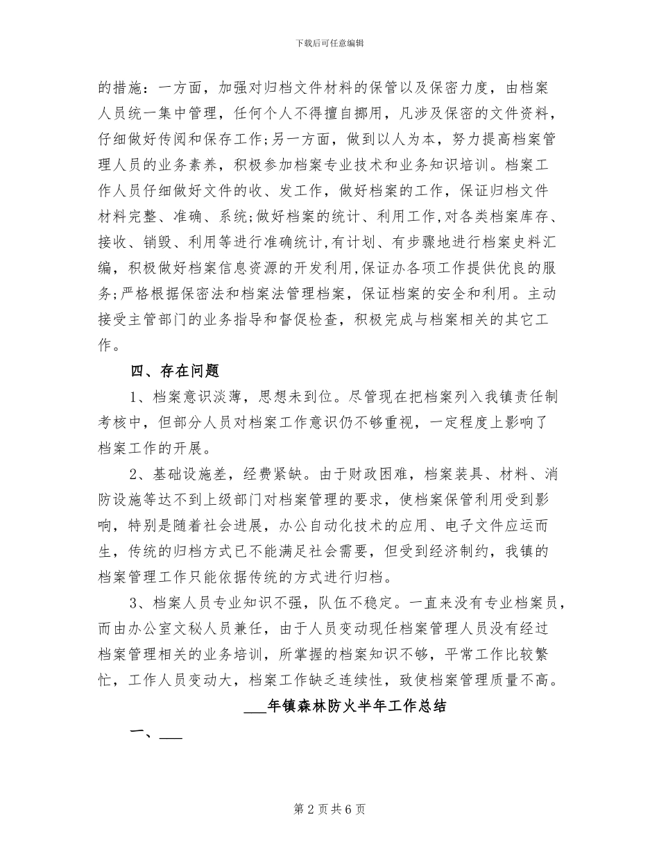 2024年镇档案管理个人总结_第2页