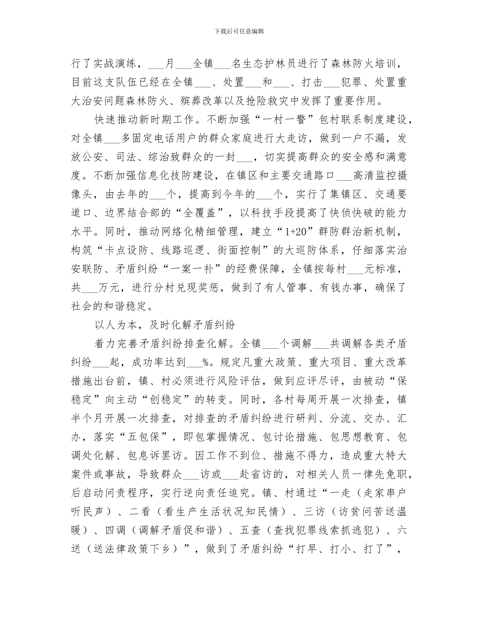 2024年镇社会治安综合治理工作总结_第3页