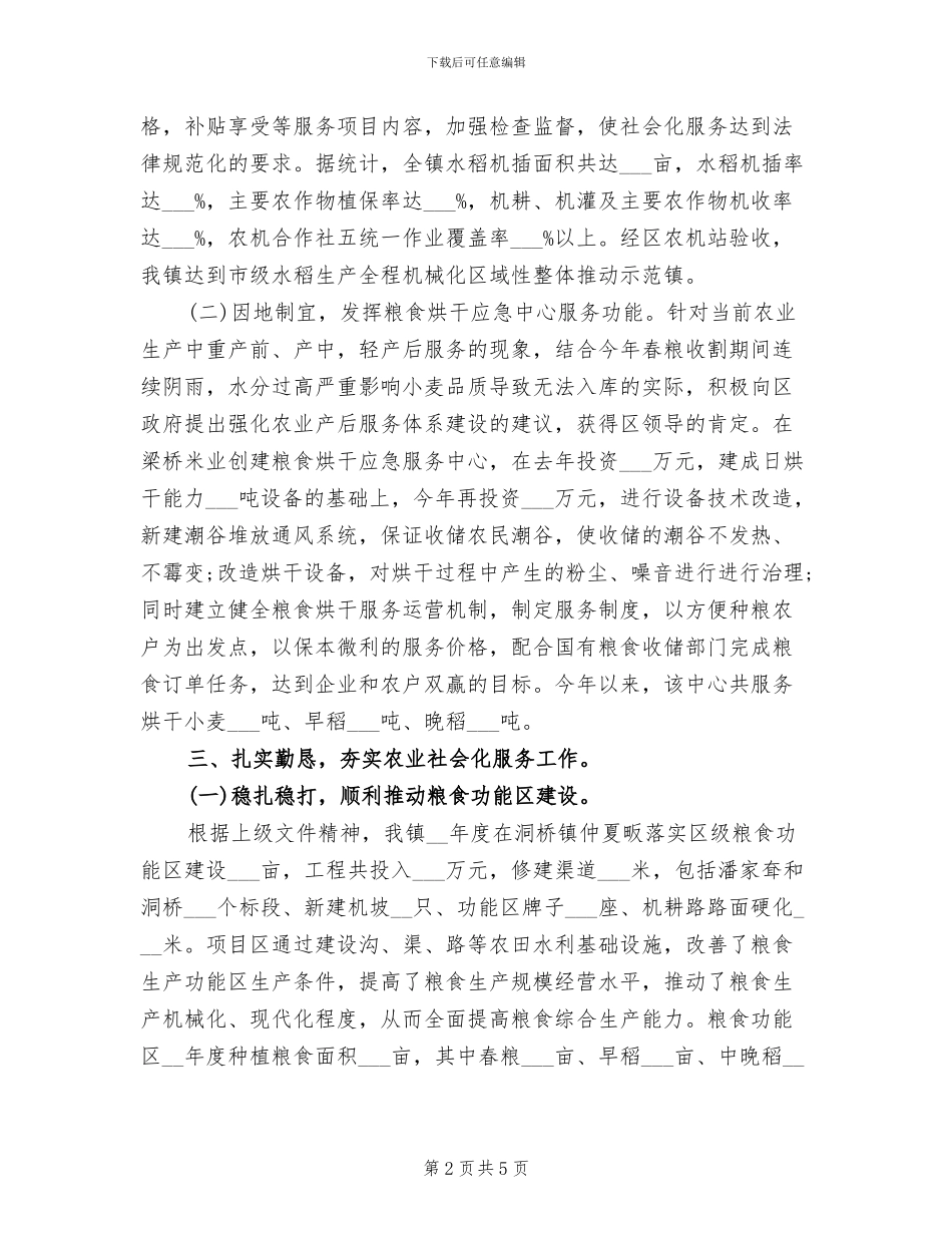 2024年镇粮食生产的工作总结_第2页