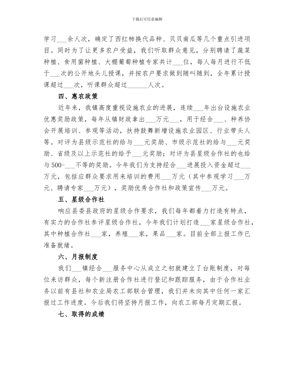 2024年镇经合组织工作总结_第2页