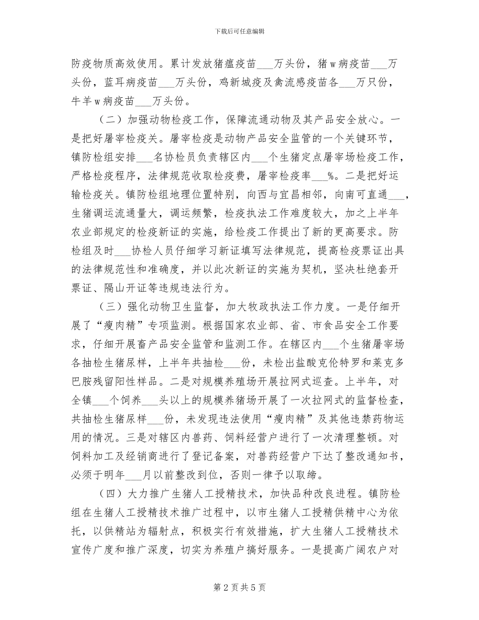 2024年镇防检组工作小结_第2页